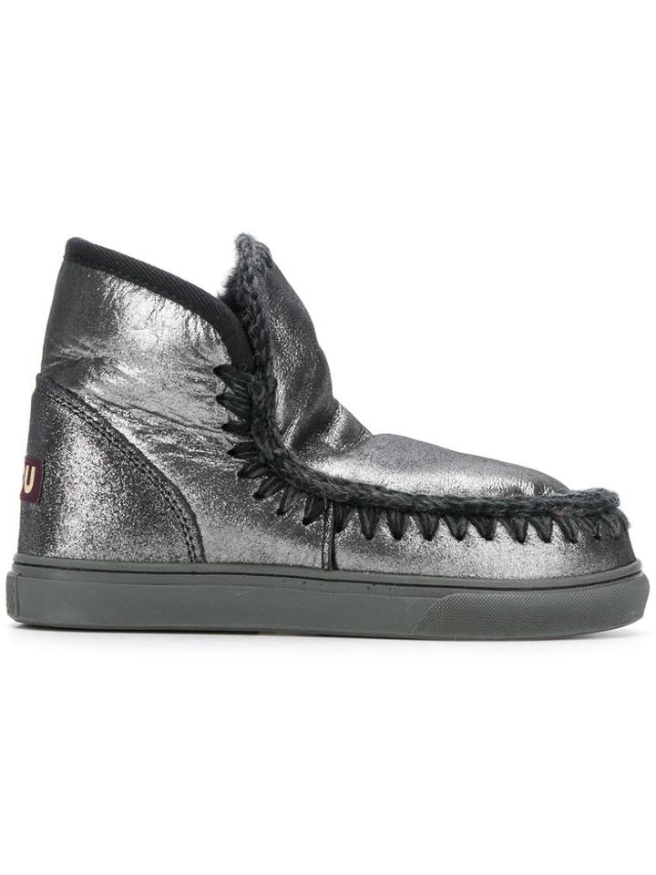 Mou Shearling Snow Boots - Metallic