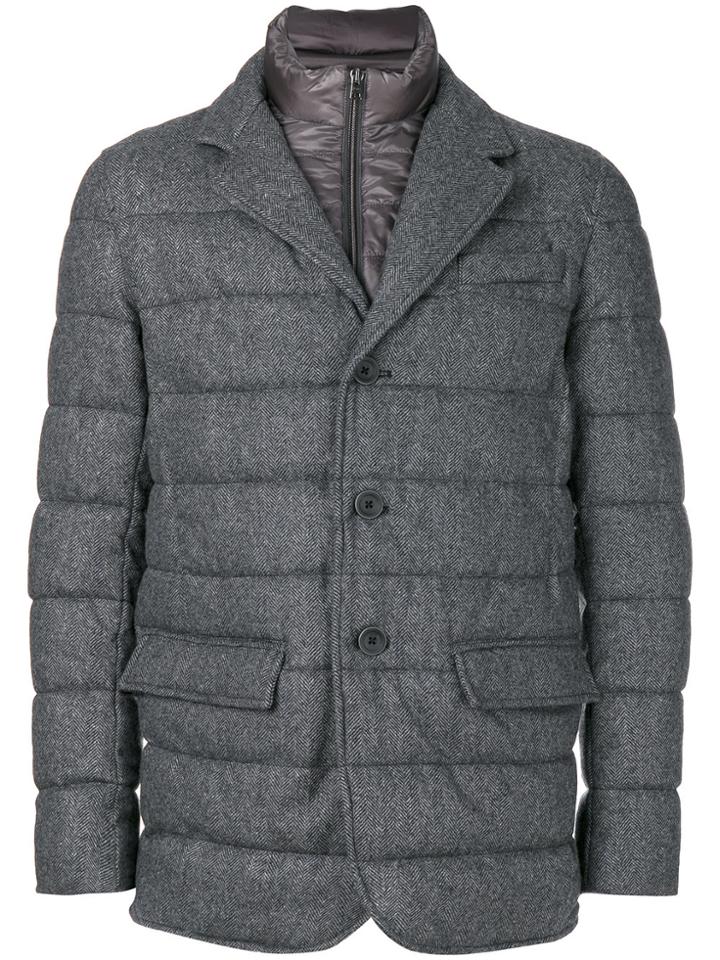 Herno Padded Double Layer Blazer - Grey