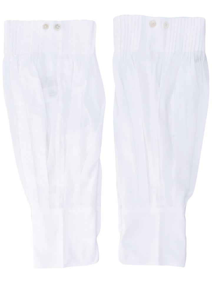 Ann Demeulemeester - Fingerless Gloves - Women - Cotton - One Size, White, Cotton