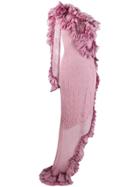 Raisavanessa Lace Floral Trimmed Dress - Pink