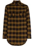 Song For The Mute Oversized Check Shirt - Brown