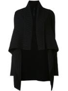 Gareth Pugh Jacquard Draped Cardi-coat, Women's, Size: Small, Black, Wool