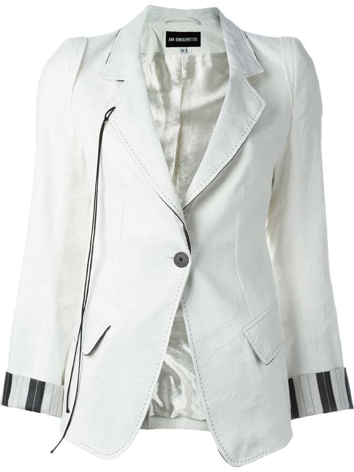 Ann Demeulemeester One Button Blazer