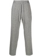 Brunello Cucinelli Elasticated Cashmere Track Trousers - Grey