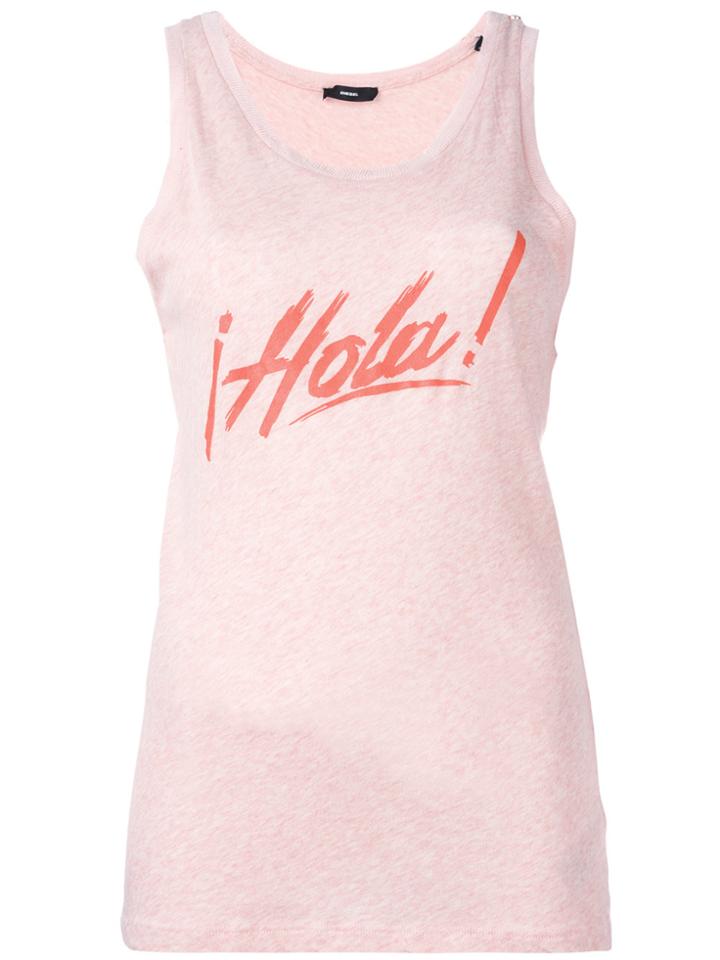 Diesel Hola Print Tank - Pink & Purple