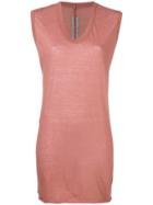 Rick Owens Long Vest Top - Pink