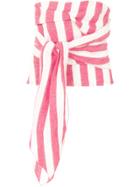 Marques'almeida Striped Tie Front Bustier Top - Red