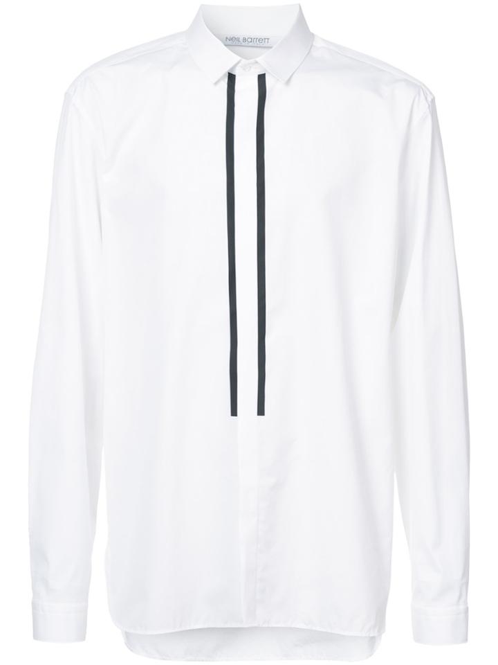 Neil Barrett Contrast Piped Shirt - White
