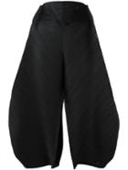 Pleats Please By Issey Miyake Pleated Cropped Trousers, Women's, Size: 1, Black, Polyester