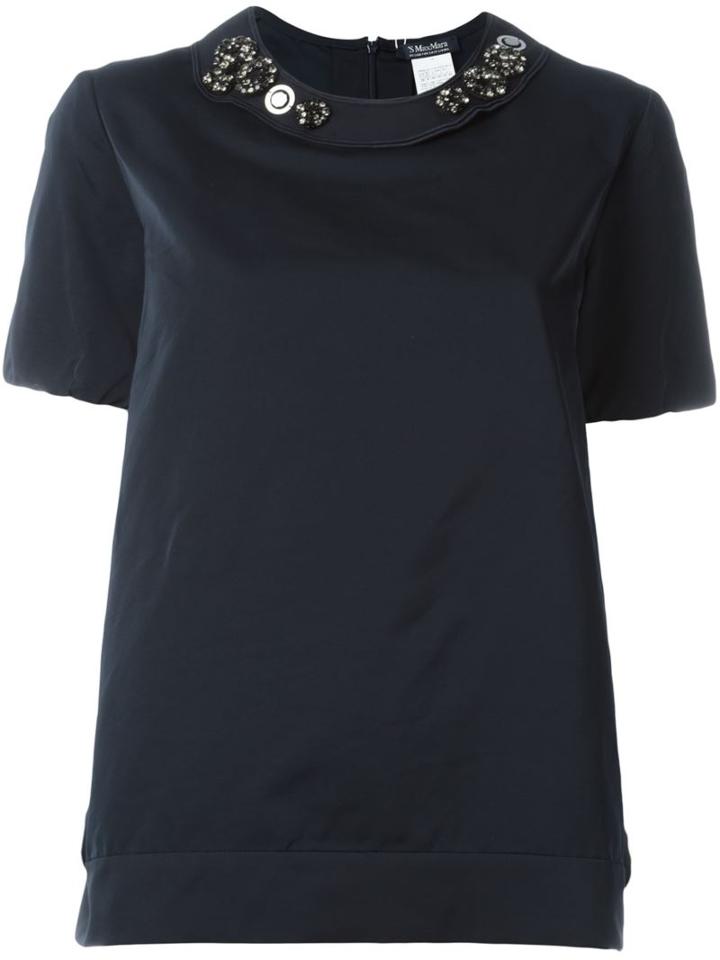 Max Mara Embellished Collar Blouse