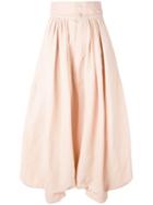Chloé - Oversized Trousers - Women - Cotton/linen/flax - 44, Women's, Pink/purple, Cotton/linen/flax