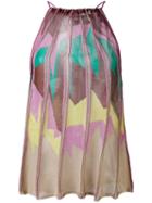 M Missoni - Pleated Print Top - Women - Polyester/viscose - 38, Polyester/viscose