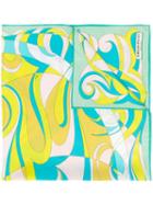 Emilio Pucci Fortuna Print Silk-twill Square Scarf - Green