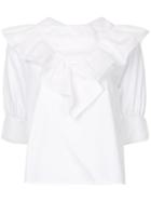 Atlantique Ascoli Frill Detail Blouse - White