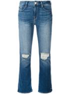 Frame Denim - Cropped Flared Denim Jeans - Women - Cotton/spandex/elastane/polyester - 28, Blue, Cotton/spandex/elastane/polyester
