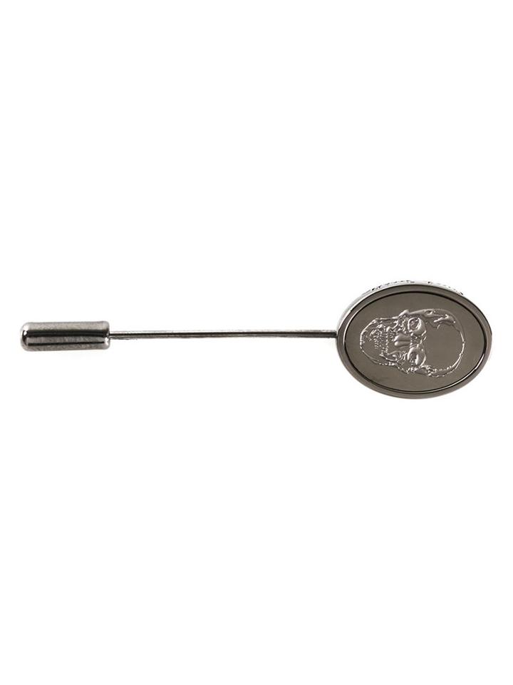 Paul Smith Etched Skull Tie Pin, Men's, Metallic