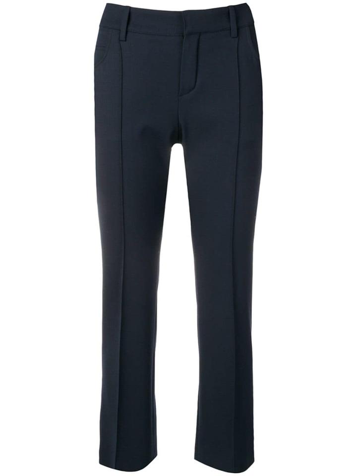 Chloé Mid-rise Cropped Trousers - Blue