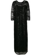 Emporio Armani Sequin-embellished Gown - Black