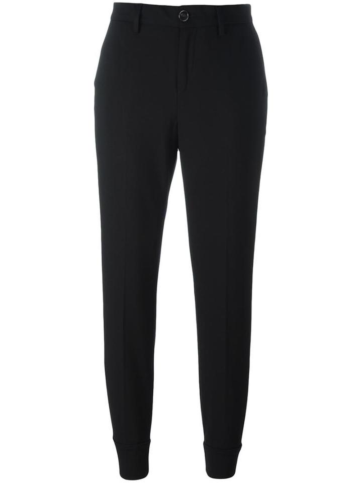 7 For All Mankind Tapered Trousers, Women's, Size: 27, Black, Viscose/polyamide/spandex/elastane