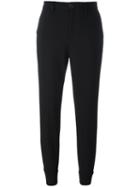 7 For All Mankind Tapered Trousers, Women's, Size: 27, Black, Viscose/polyamide/spandex/elastane
