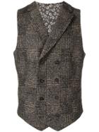 Manuel Ritz Checked Waistcoat - Nude & Neutrals