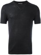 Neil Barrett Knitted T-shirt, Men's, Size: Large, Grey, Silk/cashmere/wool