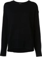 Organic By John Patrick Crew Neck Pullover, Women's, Size: Xs, Black, Cashmere/merino