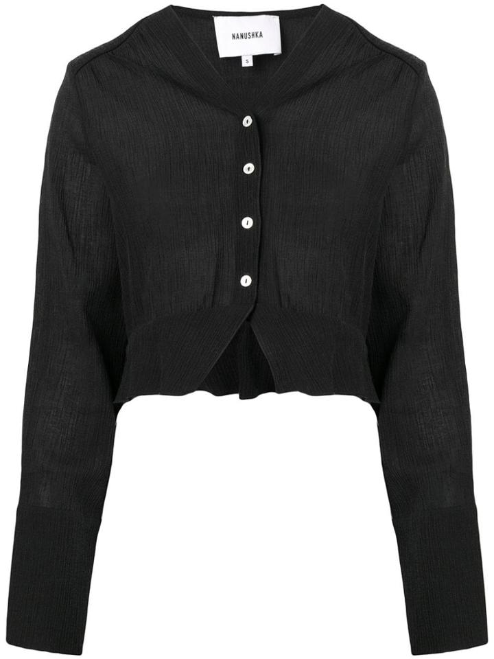Nanushka V-neck Cardigan - Black