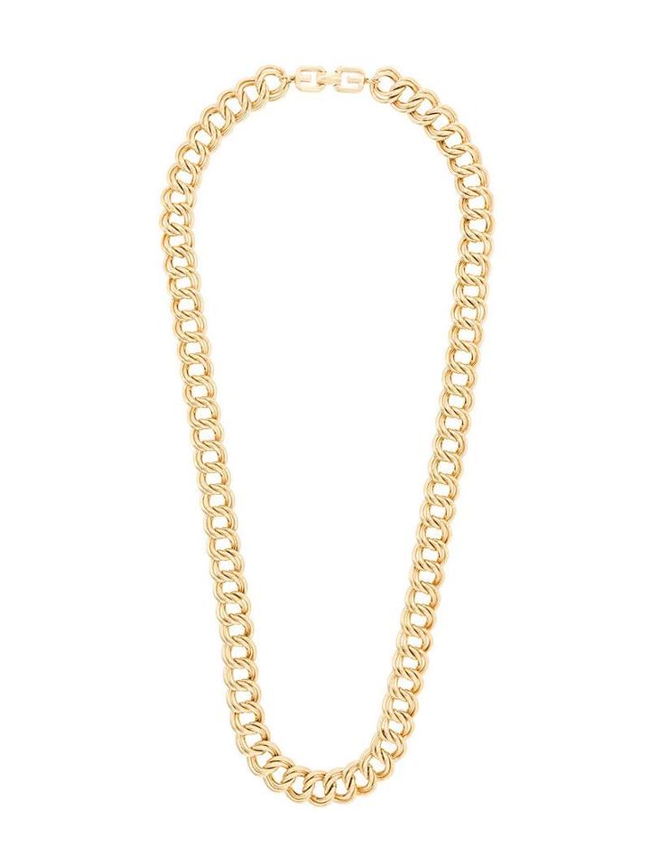 Givenchy Pre-owned 1980s Double Chain Link Necklace - Gold