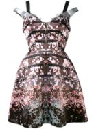 Natasha Zinko - Floral Printed Dress - Women - Polyamide/polyester - 38, Brown, Polyamide/polyester