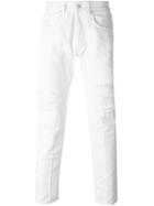 +people Distressed Slim Fit Jeans, Men's, Size: 34, Nude/neutrals, Cotton
