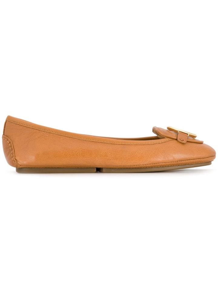 Michael Michael Kors Grained Ballerina Pumps - Brown