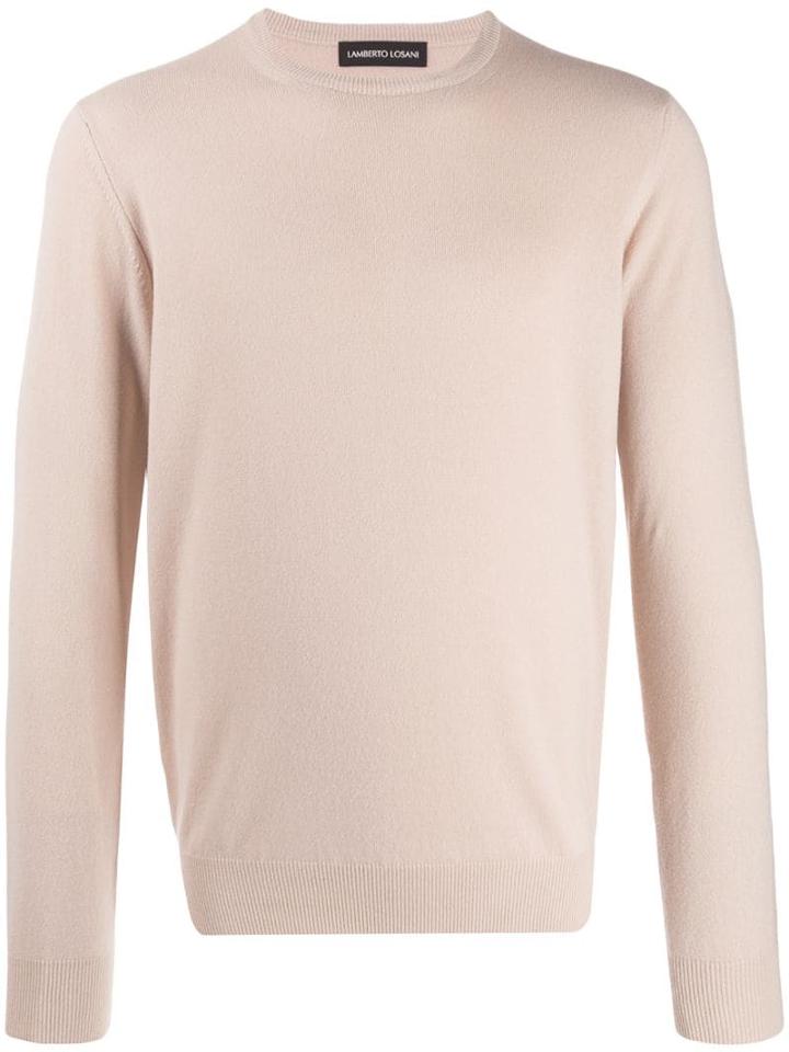 Lamberto Losani Crew Neck Cashmere Pullover - Neutrals