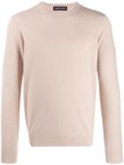 Lamberto Losani Crew Neck Cashmere Pullover - Neutrals