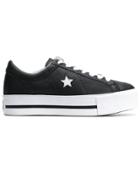 Converse One Star Lift Platform Sneakers - Black