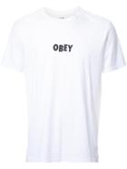 Obey Logo T-shirt, Men's, Size: Xl, White, Cotton