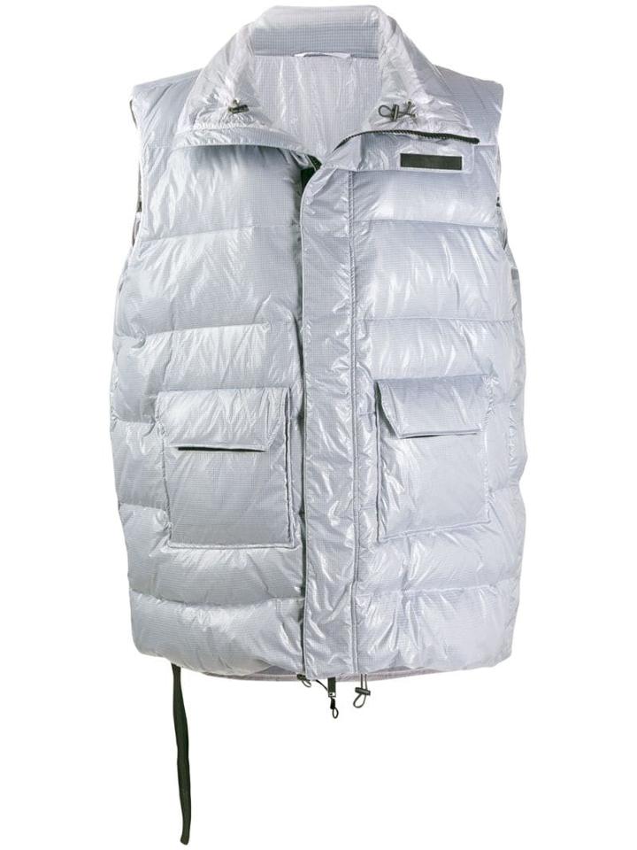 Unravel Project Oversized Padded Gilet - Grey