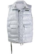 Unravel Project Oversized Padded Gilet - Grey