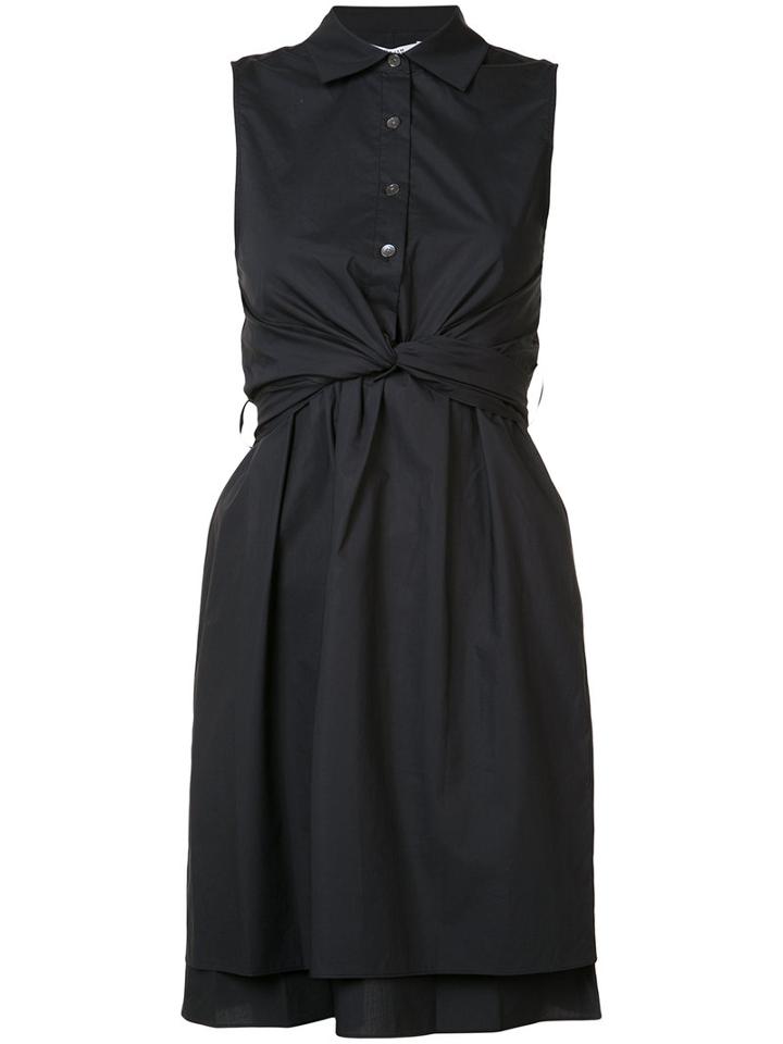 Derek Lam 10 Crosby - Twist Effect Dress - Women - Cotton - 4, Women's, Black, Cotton