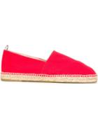 Castañer Classic Slip On Espadrilles, Men's, Size: 45, Red, Cotton/rubber