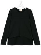 Douuod Kids Asymmetric Hem Sweatshirt - Black