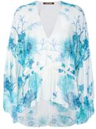 Roberto Cavalli Coral Reef Print Blouse - Blue