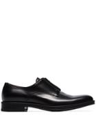 Givenchy Black Rider Logo Leather Derby Shoes