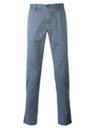 Incotex Classic Chinos, Size: 33, Blue, Cotton/spandex/elastane