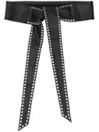 Iro Eyelets Detailing Belt, Women's, Size: 80, Black, Leather/metal