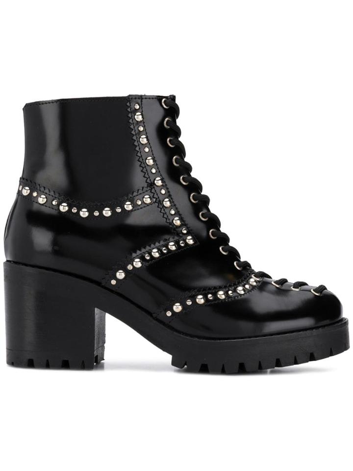 Mcq Alexander Mcqueen Lace-up Chunky Boots - Black