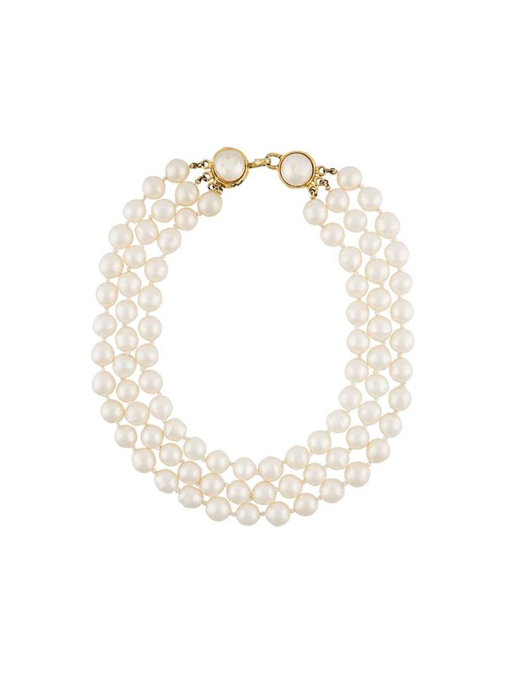 Chanel Vintage Multi-strand Faux Pearl Necklace