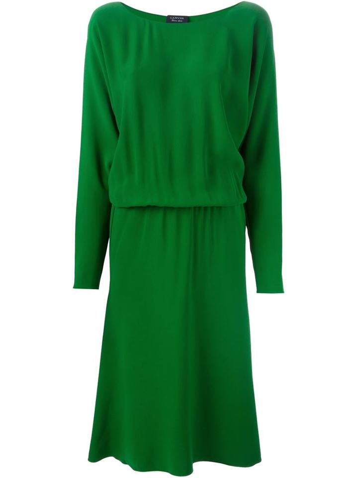 Lanvin Boat Neck Crepe Dress