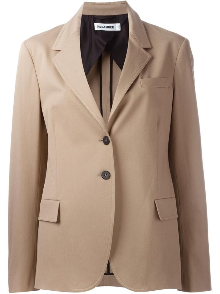 Jil Sander Classic Blazer, Women's, Size: 38, Nude/neutrals, Cotton/spandex/elastane/silk/cupro