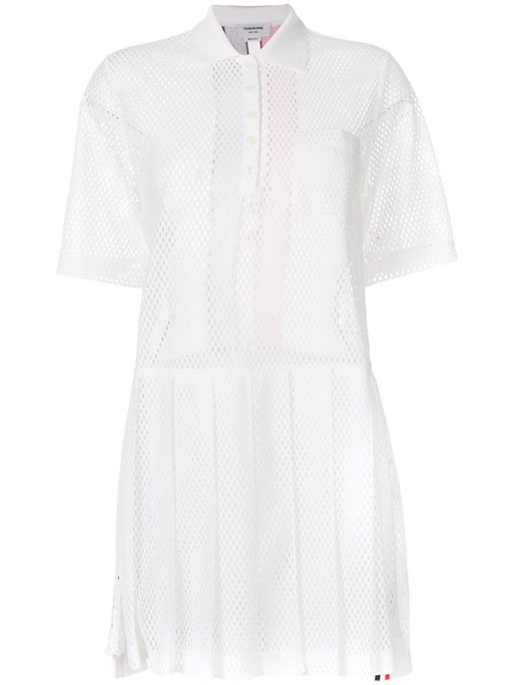 Thom Browne Net Styled Flaref Dress - White
